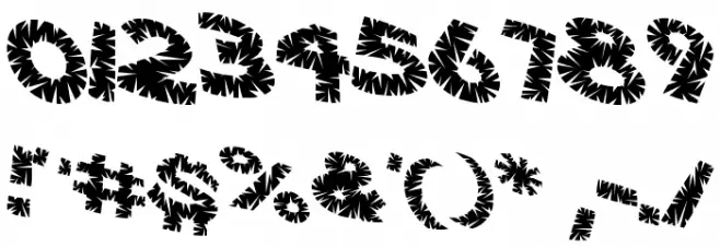 VTC ScreamItLoudSliced Regular Font OTHER CHARS