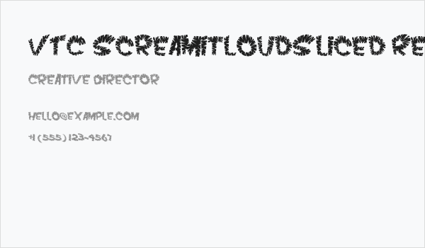 VTC ScreamItLoudSliced Regular Business Card