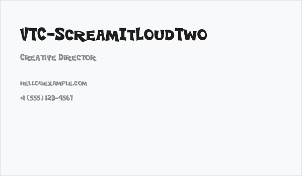 VTC-ScreamItLoudTwo Business Card