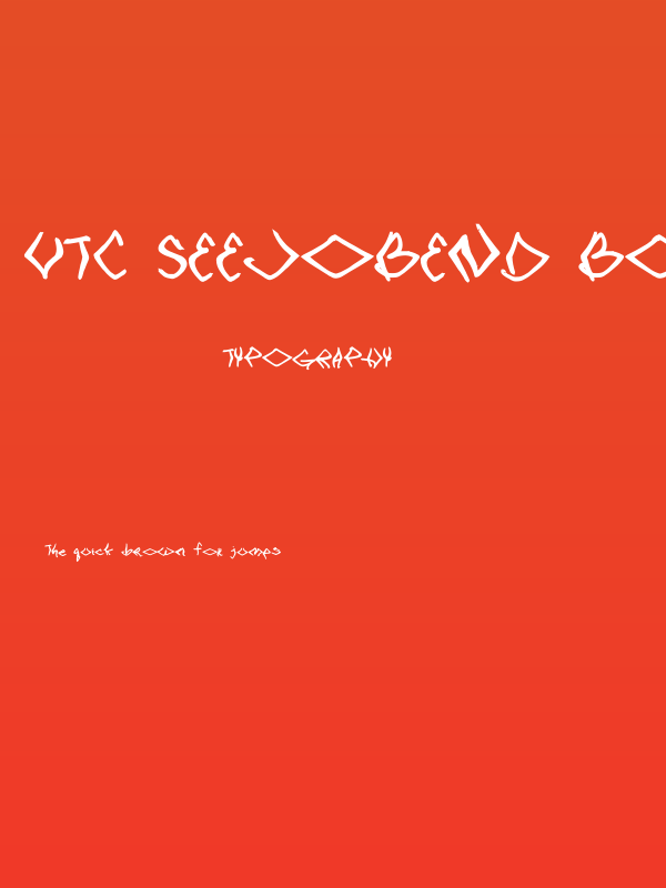 VTC SeeJoBend Bold Poster