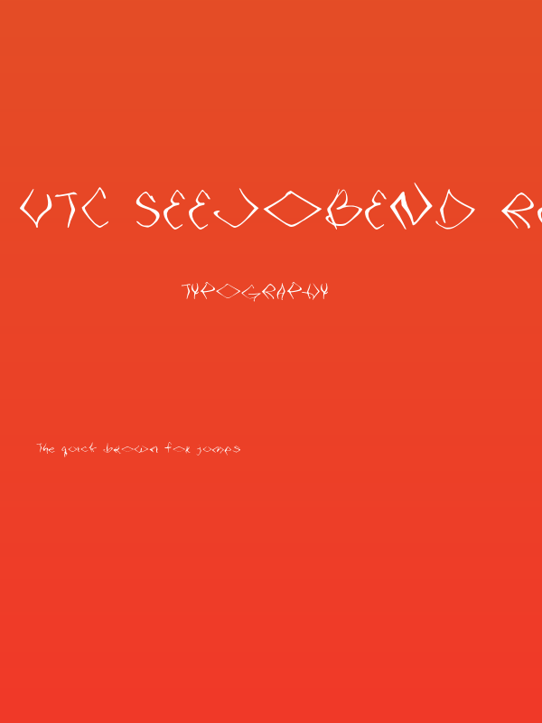 VTC SeeJoBend Regular Poster