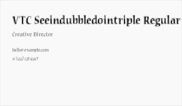 VTC Seeindubbledointriple Regular Business Card