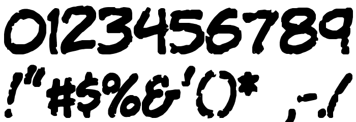 VTC StressedHand Regular Font OTHER CHARS
