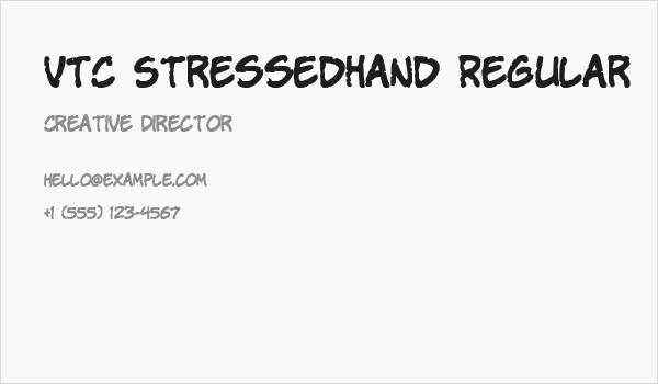 VTC StressedHand Regular Business Card