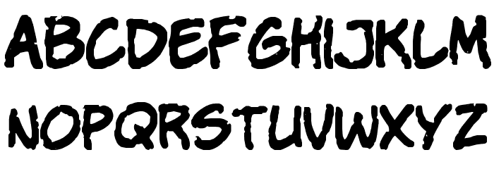 VTC StressedHand Regular Font LOWERCASE
