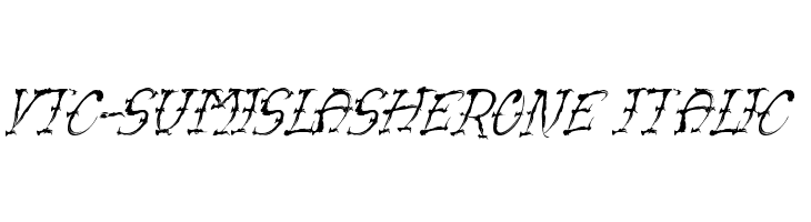 VTC-SumiSlasherOne Italic Font
