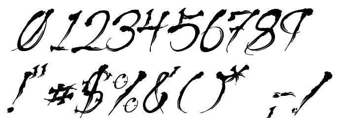 VTC-SumiSlasherOne Italic Font OTHER CHARS