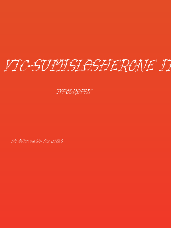 VTC-SumiSlasherOne Italic Poster