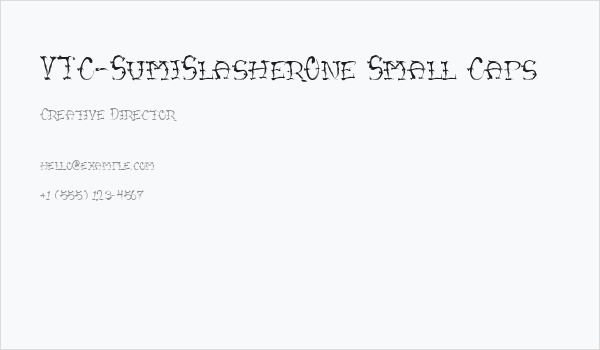 VTC-SumiSlasherOne Small Caps Business Card