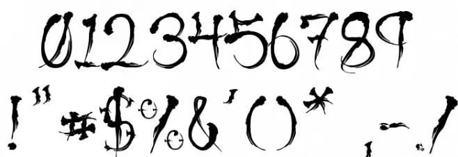 VTC-SumiSlasherOne Font OTHER CHARS