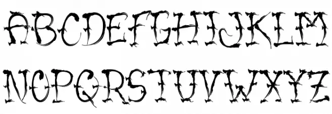 VTC-SumiSlasherOne Font UPPERCASE