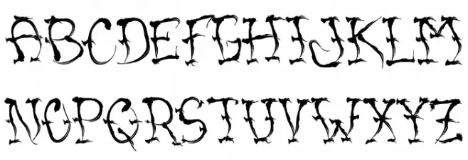 VTC SumiSlasherOneJitteryBasterd フォント 小文字