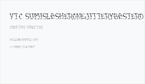 VTC SumiSlasherOneJitteryBasterd Business Card