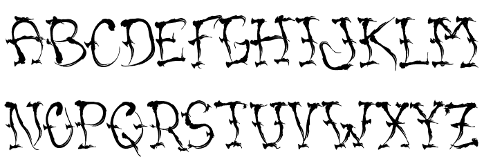 VTC SumiSlasherOneJitteryBasterd Font LOWERCASE