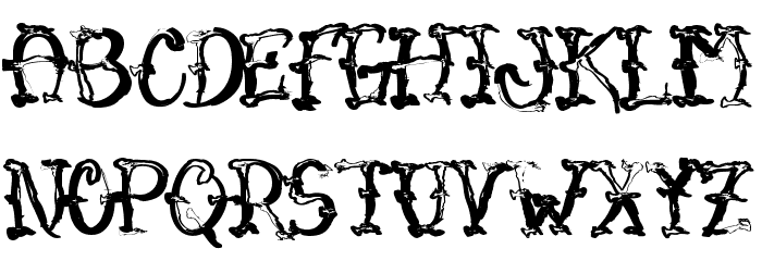 VTC-SumiSlasherOneSkinnedRaw Font LOWERCASE