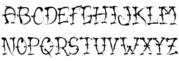 VTC-SumiSlasherOne Font LOWERCASE
