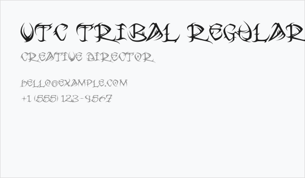 VTC Tribal Regular Business Card