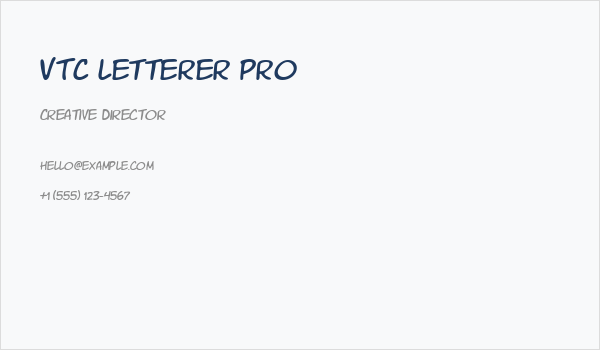VTC letterer pro Business Card