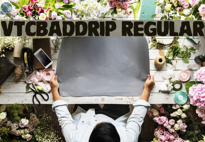 VTCBadDrip Regular Font examples