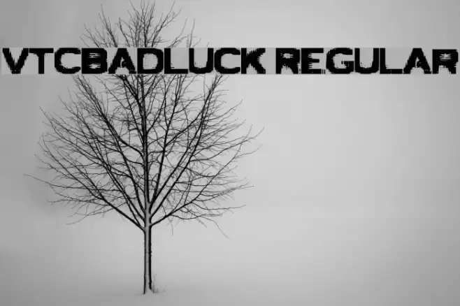 VTCBadLuck Regular Font examples