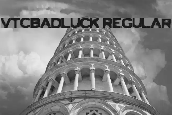 VTCBadLuck Regular Font examples