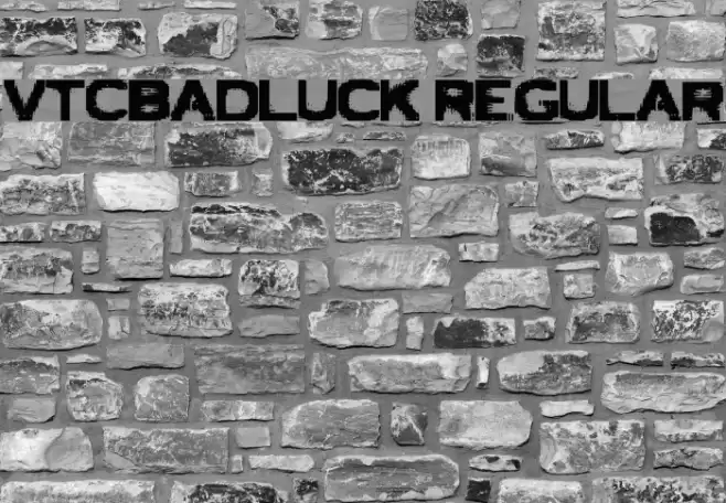 VTCBadLuck Regular Font examples