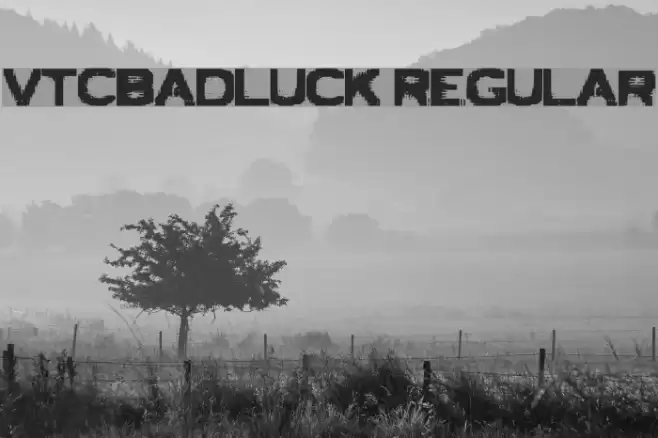 VTCBadLuck Regular Font examples