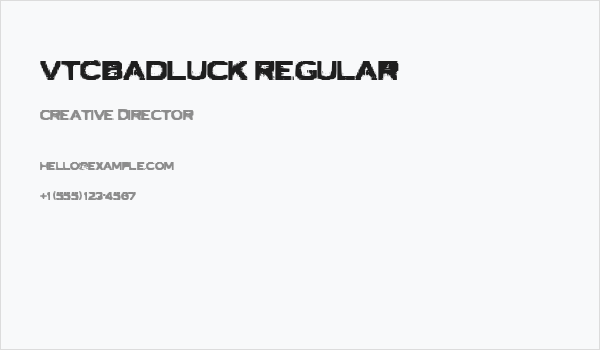 VTCBadLuck Regular Business Card