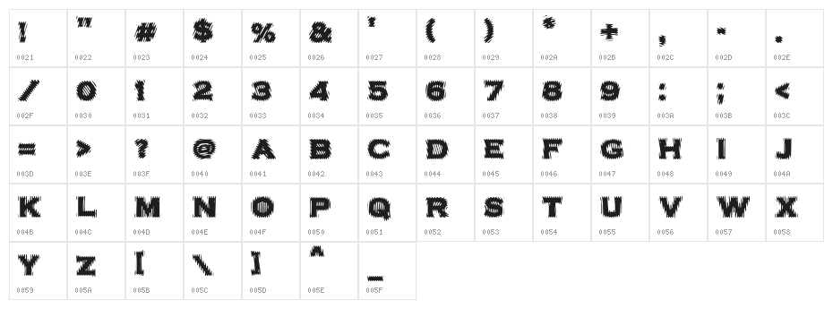 VTCBadPlating Regular Character Map