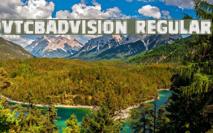 VTCBadVision Regular Font examples