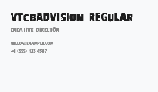 VTCBadVision Regular Business Card