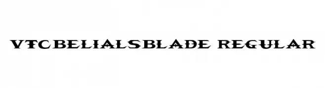 VTCBelialsBlade Regular  नि: शुल्क फ़ॉन्ट्स डाउनलोड