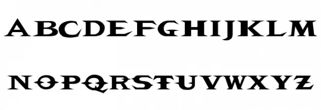 VTCBelialsBlade Regular Font Litere mari