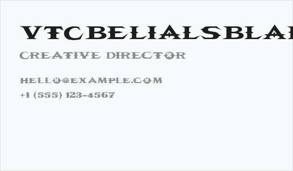 VTCBelialsBlade Regular Business Card