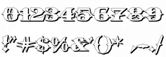 VTCBelialsBlade3d Font OTHER CHARS