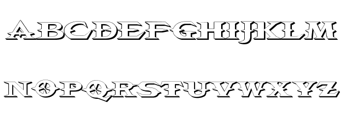 VTCBelialsBlade3d Font LOWERCASE