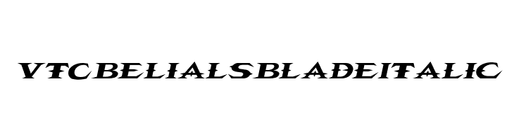 VTCBelialsBladeItalic Font