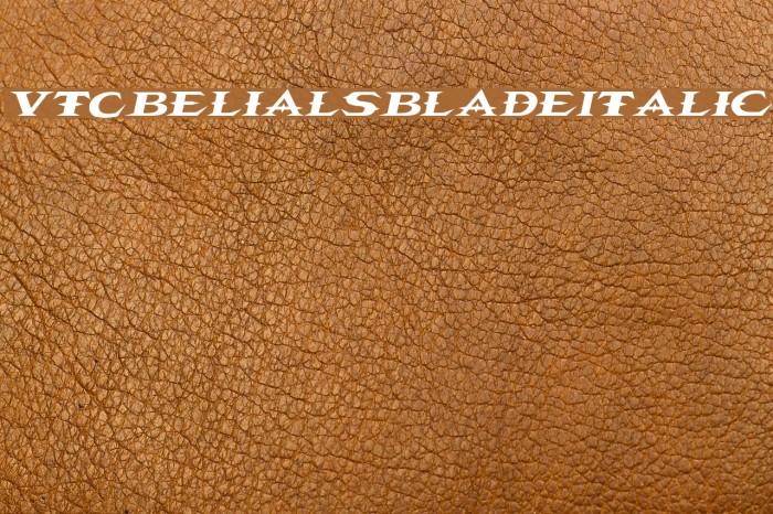 VTCBelialsBladeItalic Font examples
