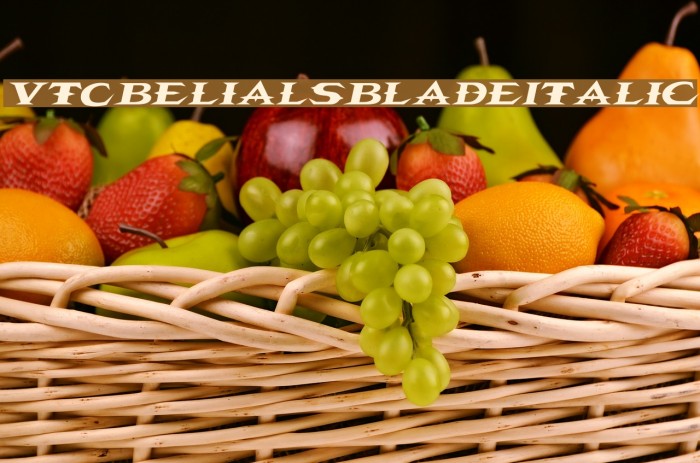 VTCBelialsBladeItalic Font examples