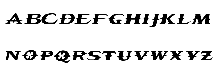 VTCBelialsBladeItalic Font LOWERCASE