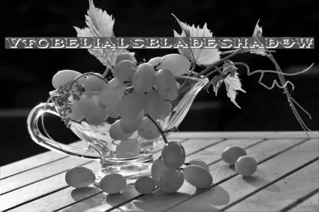 VTCBelialsBladeShadow Font examples