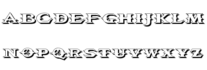 VTCBelialsBladeShadow Font LOWERCASE