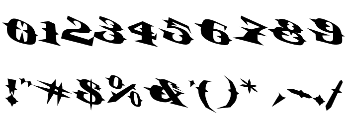 VTCBelialsBladeTricked Schriftart Anderer Schreiben