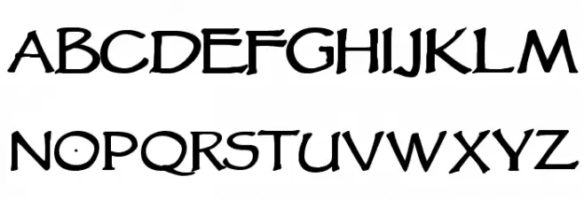 VTCGoblinHandBold Caratteri MAIUSCOLE