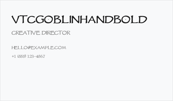 VTCGoblinHandBold Business Card