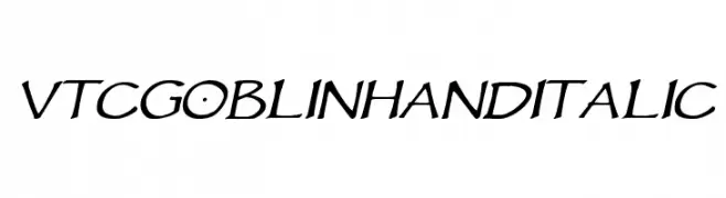 VTCGoblinHandItalic  Frei Schriftart Herunterladen