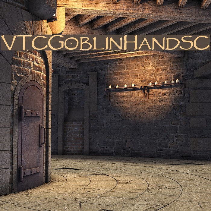 VTCGoblinHandSC Font examples