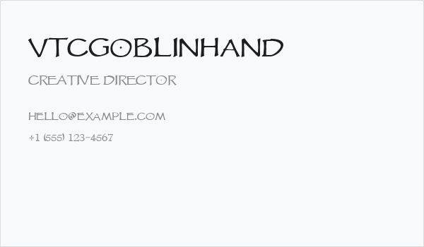VTCGoblinHand Business Card