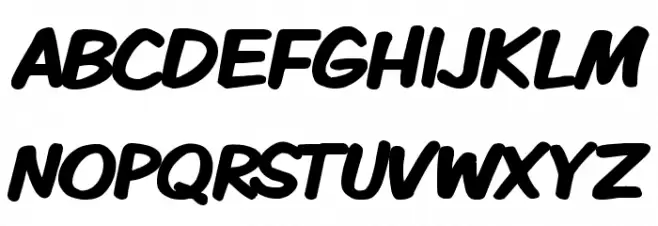 VTCKomixationCapsBold Шрифта ВЕРХНИЙ