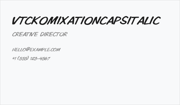 VTCKomixationCapsItalic Business Card